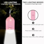 Rechargeable 130DB Personal Alarm Keychain - Peach