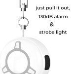 LeSheron Personal Safety Alarm Keychain - 130dB Pearl White