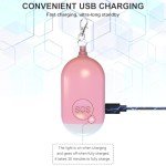 Rechargeable 130DB Personal Alarm Keychain - Peach
