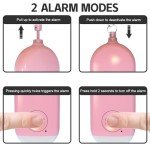 Rechargeable 130DB Personal Alarm Keychain - Peach