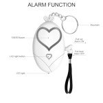 Heart-Shaped Personal Alarm Keychain for Safety