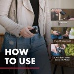 SABRE Stun Gun with Flashlight and Belt Holster, Emits 1.60 Powerful Pain Inducing Microcoulombs (µC) Charge, 120 Lumen LED Flashlight, Rubberized Grip, Compact Design, Rechargeable