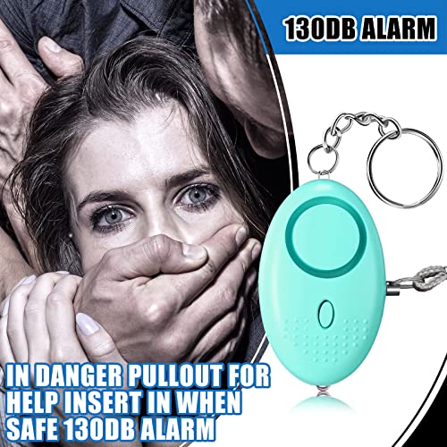 24 Pcs Sound Personal Alarm 130DB Alert Alarm Keychain with LED Lights for Women, Men, Kids (Mixed Color)