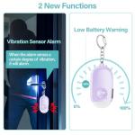 Hion 130dB Rechargeable Safety Alarm with Flashlight