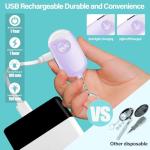 Hion 130dB Rechargeable Safety Alarm with Flashlight