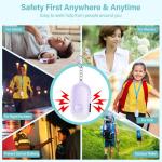 Hion 130dB Rechargeable Safety Alarm with Flashlight
