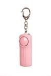 Personal Alarm Keychain with LED Light - Pink