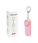 Personal Alarm Keychain with LED Light - Pink
