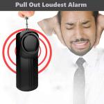 Personal Alarm Keychain with LED Light - Pink