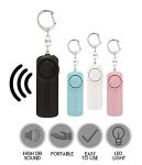 Personal Alarm Keychain with LED Light - Pink
