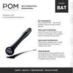 POM 30" Beech Wood Bat for Self Defense