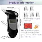Portable Electronic Breathalyzer with 5 Mouthpieces