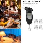 Portable Electronic Breathalyzer with 5 Mouthpieces