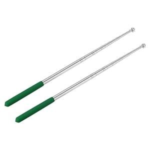 Telescopic Handheld Flagpoles - 2 Pack, Green