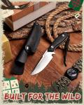 Mossy Oak Fixed Blade Knife with Leather Sheath