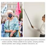 Telescopic Handheld Flagpoles - 2 Pack, Green