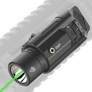Tactical Flashlight with Green Beam for Rifles