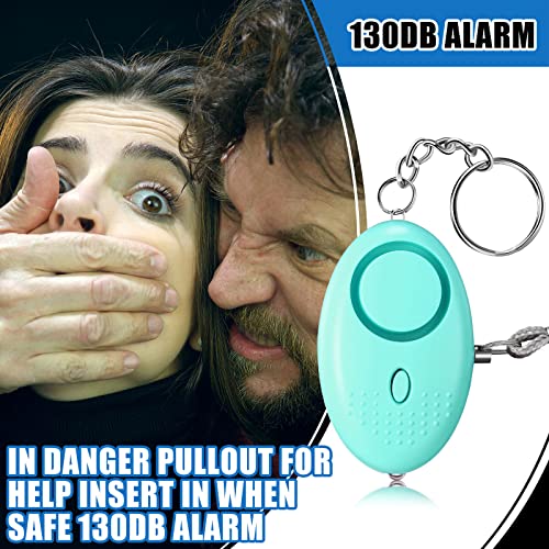 36 Pieces Safe Sound Personal Alarm, Emergency Safety Alarm 130DB Security Alarm Keychain Personal Safety Devices with LED Light Buckle Key Chain for Women Kids Elderly, 18 Colors