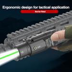 Tactical Flashlight with Green Beam for Rifles