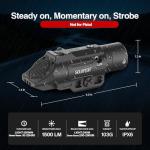 Tactical Flashlight with Green Beam for Rifles