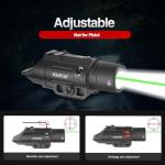 Tactical Flashlight with Green Beam for Rifles
