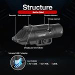 Tactical Flashlight with Green Beam for Rifles