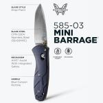 Benchmade Mini Barrage 585 EDC Knife - Blue Handle