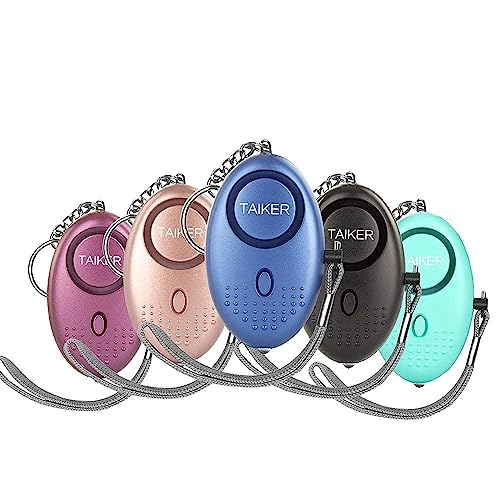 Personal Alarm for Women, 5 Pack 140DB Emergency Self-Defense Security Alarm Keychain with LED Light for Women Kids and Elders