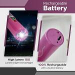 FuryUSA Pink Lipstick Stun Gun with Flashlight