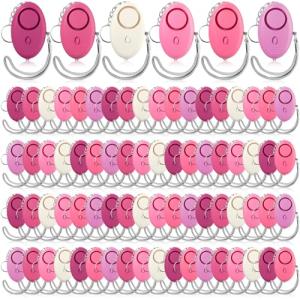 76 Pcs Personal Alarm Keychain Set - 130DB Safety Alert