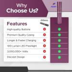 FuryUSA Pink Lipstick Stun Gun with Flashlight