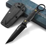 Tanto Fixed Blade Knife with Sheath - D2 Steel