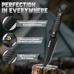 Tanto Fixed Blade Knife with Sheath - D2 Steel