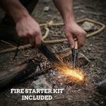 Wilora Bowie Knife with Fire Starter and Sheath
