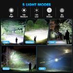 Rechargeable Super Bright 99,000 Lumen Flashlight