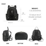 Gothic Skull Backpack Purse for Women