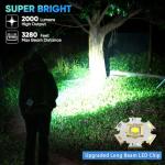 High Lumens Rechargeable Flashlight with COB Work Light