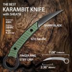 K155 EDC Fixed Blade Knife with Kydex Sheath