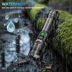 High Lumens Rechargeable Flashlight with COB Work Light