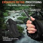 K155 EDC Fixed Blade Knife with Kydex Sheath