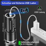 JAY-PARK 10000 Lumen Rechargeable Flashlight with Zoom