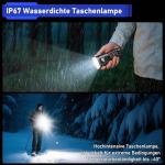 JAY-PARK 10000 Lumen Rechargeable Flashlight with Zoom