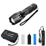 Rechargeable Military LED Flashlight with 5 Modes