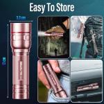 GEARLITE 2000 Lumens Rechargeable Tactical Torch - Pink