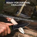 D2 Steel Tactical Survival Knife with Sheath