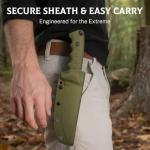 D2 Steel Tactical Survival Knife with Sheath