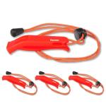 Eayson 4PCS Emergency Whistle with Adjustable Lanyard for Boat Fishing Hiking Kayaking Camping Safety Survival Signal (Red)