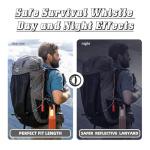 Eayson 4PCS Emergency Whistle with Adjustable Lanyard for Boat Fishing Hiking Kayaking Camping Safety Survival Signal (Red)