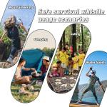 Eayson 4PCS Emergency Whistle with Adjustable Lanyard for Boat Fishing Hiking Kayaking Camping Safety Survival Signal (Red)