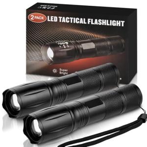 Compact Zoomable LED Flashlights - 2 Pack